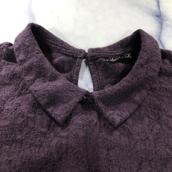 Topshop Purple Lace Peter Pan Collar Tank Top - Picture 7 of 8